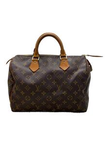 LOUIS VUITTON◆1)スピーディ30_モノグラム・キャンバス_BRW/PVC/BRW