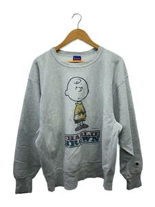 Champion◆スウェット/XL/コットン/GRY/無地