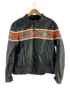 HARLEY DAVIDSON◆シングルライダースジャケット/-/レザー/BLK/98296-08VM