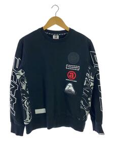 AAPE BY A BATHING APE◆スウェット/M/コットン/BLK/AAPSWM3373XX9