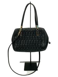 COACH◆マディソン ギャザード 2Wayハンドバッグ/BLK/25259