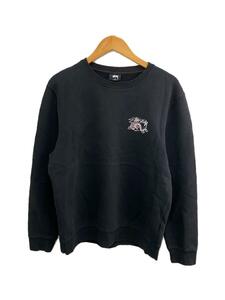 STUSSY◆スウェット/M/コットン/BLK