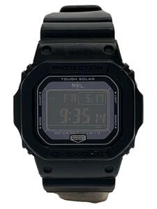 CASIO◆×MHL./G-SHOCK/ソーラー腕時計/アナログ/ラバー/BLK/BLK/SS/G-5600E