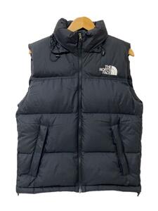 THE NORTH FACE◆羽根抜け有/NUPTSE VEST_ヌプシベスト/M/ナイロン/BLK/無地