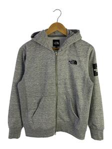 THE NORTH FACE◆SQUARE LOGO FULLZIP_スクエアロゴフルジップ/M/ポリエステル/GRY