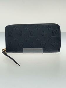 LOUIS VUITTON◆ジッピー・ウォレット_モノグラム・アンプラント_BLK/牛革/BLK/メンズ