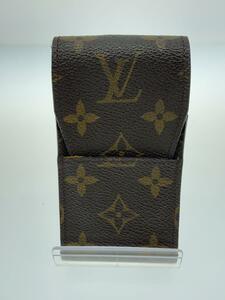 LOUIS VUITTON◆エテュイ・シガレット_モノグラム・キャンバス_BRW/PVC/BRW/総柄/メンズ