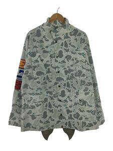 A BATHING APE◆shark カモフラージュジャケット/ナイロンジャケット/XL/ナイロン/GRY/カモフラ//