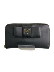 PRADA◆1M0506/長財布/レザー/BLK/レディース//