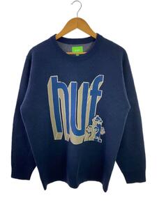 HUF◆Bookend Crew Sweater/セーター(厚手)/M/アクリル/BLK//