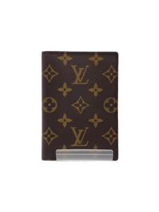 LOUIS VUITTON◆クーベルテュール・パスポール_モノグラム・キャンバス_BRW/レザー/BRW/総柄/メンズ