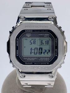 CASIO◆ソーラー腕時計・G-SHOCK/キズ有/デジタル/SLV/GMW-B5000-1JF
