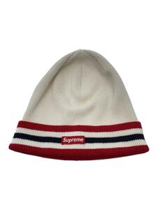 Supreme◆14SS/Striped Cuff Beanie/ニットキャップ/-/コットン/WHT/メンズ