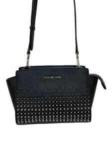 MICHAEL KORS◆ショルダーバッグ/レザー/BLK