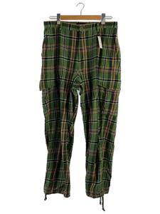 X-LARGE◆PLAID CARGO PANTS/36/コットン/GRN/チェック/101223031016//