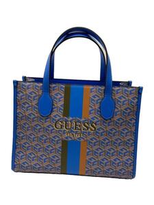 GUESS◆トートバッグ/-/BLU/総柄/SC866522