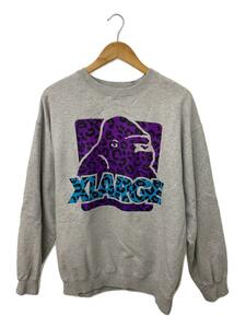 X-LARGE◆LEOPARD OG CREWNECK SWEAT/M/コットン/GRY/無地/101213012030