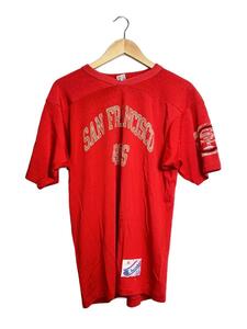 Champion◆Tシャツ/M/コットン/レッド/フットボールシャツ/49ERS