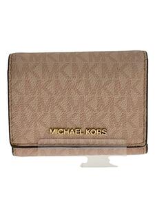 MICHAEL KORS◆3つ折り財布/-/PNK/総柄/レディース/AV-2203