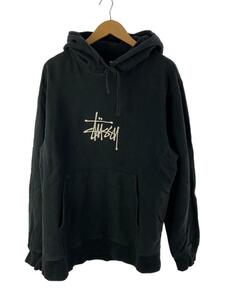 STUSSY◆パーカー/L/コットン/ブラック