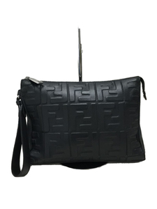 FENDI* Flat slim clutch / bag / leather / black / total pattern /7VA491A72VF0GXN