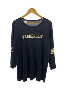 TENDERLOIN◆7分袖カットソー/L/レーヨン/BLK