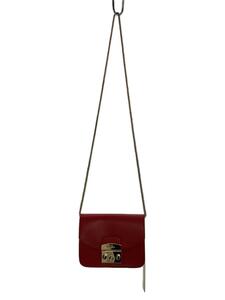 FURLA◆ショルダーバッグ/-/RED/無地/レッド