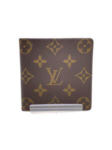 LOUIS VUITTON◆ポルト・ビエ・6カルト・クレディ_モノグラム・キャンバス_BRW/PVC/BRW/総柄/レディース