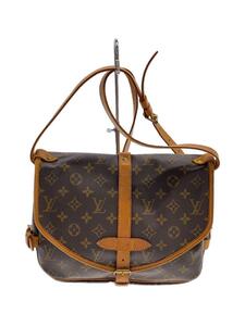 LOUIS VUITTON◆ソミュール30_モノグラム・キャンバス_BRW/M42256/型崩れ/リベット錆/シミ有