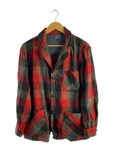 PENDLETON◆ジャケット/M/ウール/RED/チェック