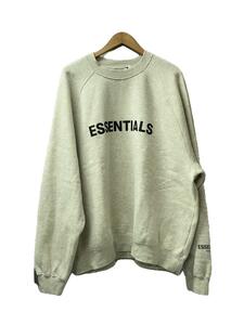 ESSENTIALS◆ロゴスウェット/XL/コットン/GRY/無地