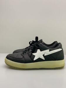 A BATHING APE◆BAPE STA/ローカットスニーカー/-/BLK/レザー