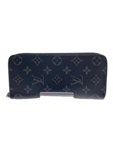 LOUIS VUITTON◆ジッピー・ウォレット・ヴェルティカル_モノグラム・エクリプス_BLK/PVC/BLK/メンズ