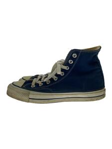 CONVERSE◆80s/ALL STAR/ハイカットスニーカー/US6.5/NVY/キャンバス/青枠/USA製/サイドステッチ