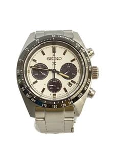 SEIKO◆ソーラー腕時計/アナログ/ステンレス/WHT/SLV/SS/V192-0AF0