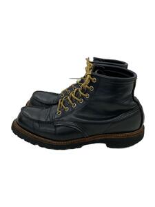 RED WING◆レースアップブーツ/-/BLK/レザー