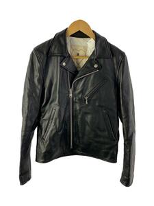 R.NEWBOLD* double rider's jacket /S/ cow leather /BLK