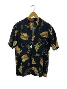 Schott◆HAWAIAN SHIRT TATOO/アロハシャツ/L/レーヨン/BLK/総柄/3195026