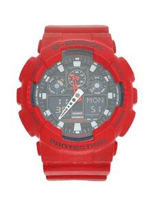 CASIO◆クォーツ腕時計・G-SHOCK/デジアナ/RED//