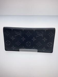 LOUIS VUITTON◆ポルト・フォイユ・ブラザ_モノグラム・エクリプス_BRW/PVC/BLK/メンズ