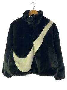 NIKE◆ブルゾン/M/ポリエステル/BLK/DO3792-010/SWOOSH FAUX FUR JACKET