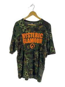 HYSTERIC GLAMOUR◆CIRCLE GIRL LOGO TEE/L/コットン/KHK/02201CT30