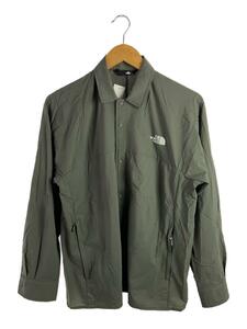 THE NORTH FACE◆SWALLOWTAIL SHIRT_スワローテイルシャツ/S/ナイロン/GRY/左袖口薄シミ有