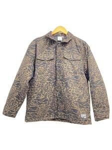 X-girl◆PADDED SHIRT JACKET/ジャケット/M/コットン/BLK/カモフラ/105234021001