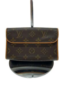 LOUIS VUITTON* pochette *f Rolland tea n_ monogram * canvas _BRW/PVC/BRW