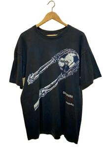 mazamba/USA製/Tシャツ/XL/コットン/BLK/総柄