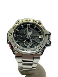 CASIO◆G-STEEL/ソーラー/G-SHOCK/アナログ/ステンレス/ブラック/シルバー/GST-B100D-1AJF