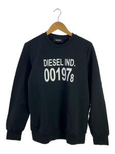 DIESEL◆スウェット/S/コットン/BLK/S-GIRK-J3/ロゴプリント