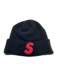 Supreme◆ニットキャップ/19AW/S Logo Beanie/アクリル/ブラック/メンズ