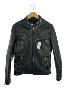 63LEATHERS/ single rider's jacket /L/ leather /BLK